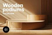 Wooden podiums. 61 images, a Decorative Illustration by Handmadefont (Thumbnail 1 of 14)