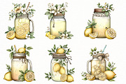 Watercolor summer lemonade jar clipa, an Illustration by Designworld (Thumbnail 4 of 5)