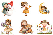 Cute Girl Children's Book PNG Bundle, a Person Illustration by Designking (Thumbnail 5 of 5)