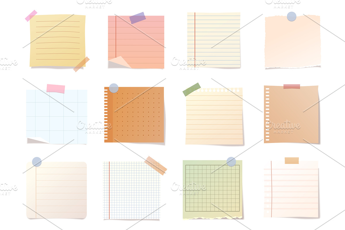 Vector set of paper stickers or, a Texture Illustration by Elegant Solution