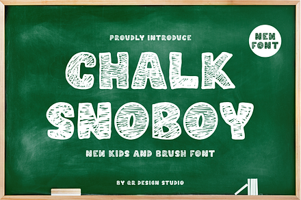Chalk Snoboy Font, a Handwritten Font by QR Design Studio