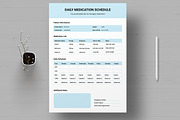 Medication Schedule Template, a Stationery Template by MightyDesign (Thumbnail 1 of 7)
