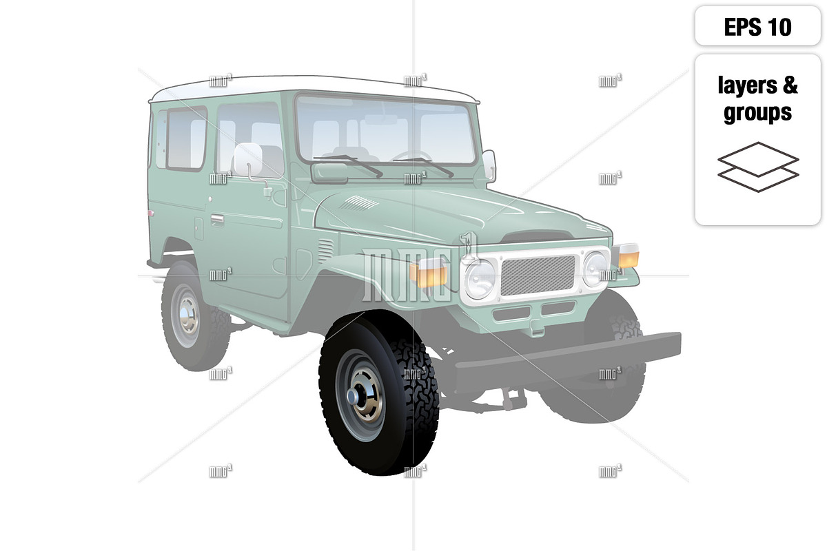 JDM 80's Classic SUV 4x4 Cruiser, an Illustration by MMG1designs (Photo 3 of 4)
