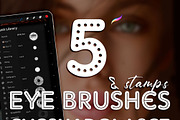 eye stamps procreate eye brushes, a Brush Add-On by SannaIllustrations (Thumbnail 10 of 10)