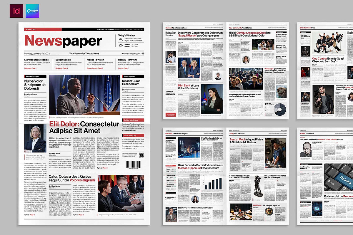 Newspaper, a Magazine Template by BrandPacks (Photo 1 of 7)