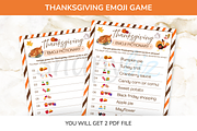 Thanksgiving Emoji Game For Adults, a Card Template by Snapybiz (Thumbnail 1 of 8)