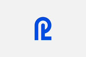 Letter P L Monogram Logo