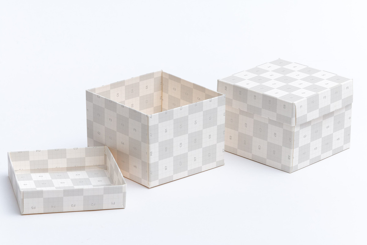 Cube Gift Box Mockup 02, a Packaging Mockup by Ktyellow (Photo 2 of 3)