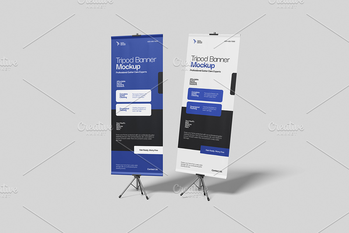 Tripod Banner Stand Mockup, an Advertising Mockup by Gatamotion (Photo 3 of 5)