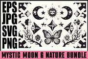 Mystic Moon and Nature Bundle, an Illustration by Creativeshirt (Thumbnail 1 of 9)