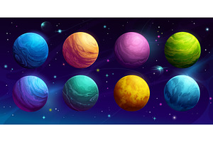 Cartoon Space Planets, Sky