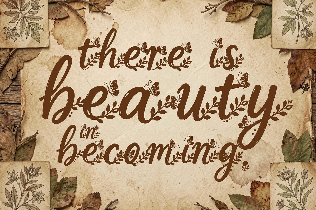 Aerisfly - Butterflies & Floral, a Script Font by HypeWorksCo (Photo 12 of 17)