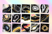 30 Watercolor Black Gold Agate, a Background Graphic by UniqueMe (Thumbnail 8 of 11)