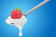 Fruit yogurt on spoons, an Object Graphic by Fruits+Veggies (Thumbnail 13 of 14)
