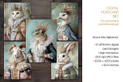 Baroque Royalty Animals Postcards, an Illustration by The Dutch Lady Designs (Thumbnail 6 of 7)