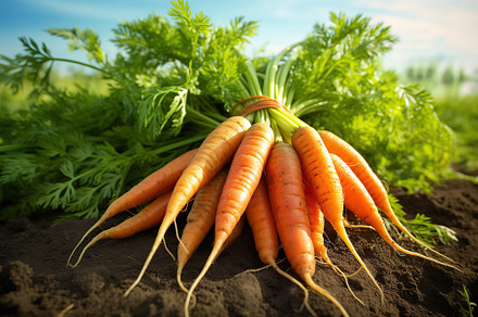 Fresh carrot on the ground, a Food & Drink Photo by AlyaAnd