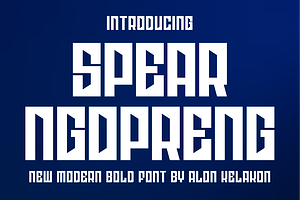 Spear Ngopreng, a Sans Serif Font by alon kelakon