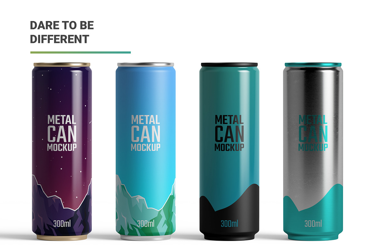 300ml Slim Can Mockup, a Packaging Mockup by AY Mock-Ups (Photo 10 of 10)