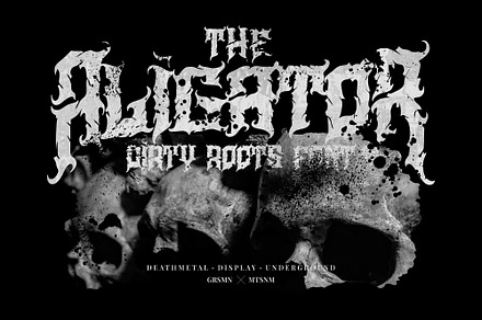 Aligator - Deathmetal Font, a Blackletter Font by Garisman Std