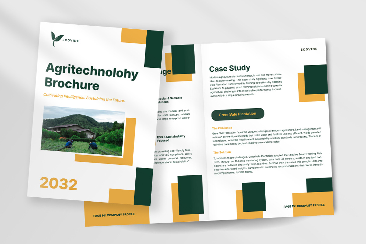 AgriTech Smart Farming Company, a Brochure Template by trabaskriya (Photo 4 of 6)
