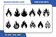 Minimal Fire Icons Vector Bundle, a Solid Icon by Fontmine Studio (Thumbnail 1 of 3)