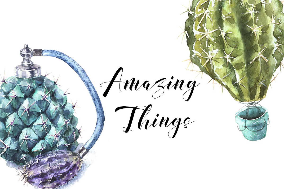 Cactus illusions Watercolor Set, a Food Illustration by Cat In Colour (Photo 3 of 3)