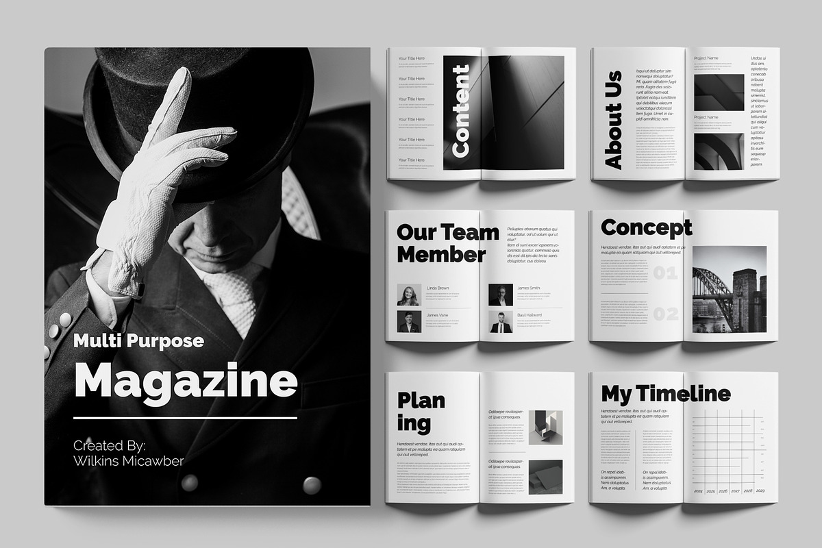 Multi Purpose Magazine Template, a Magazine Template by ContestDesign (Photo 1 of 4)