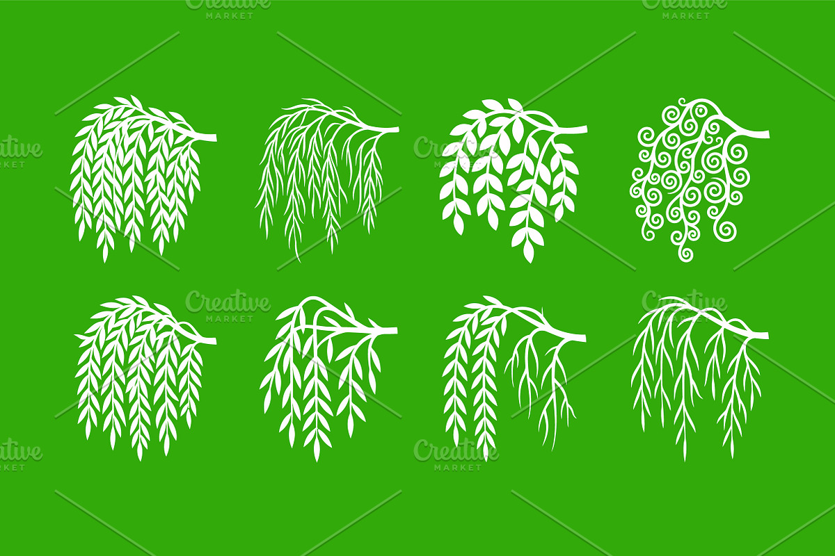 Willow Branch Silhouette Pack, an Object Graphic by Artonix (Photo 2 of 3)