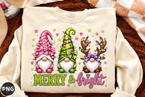 Merry & Bright PNG Sublimation, a Seasonal Illustration by designcity5