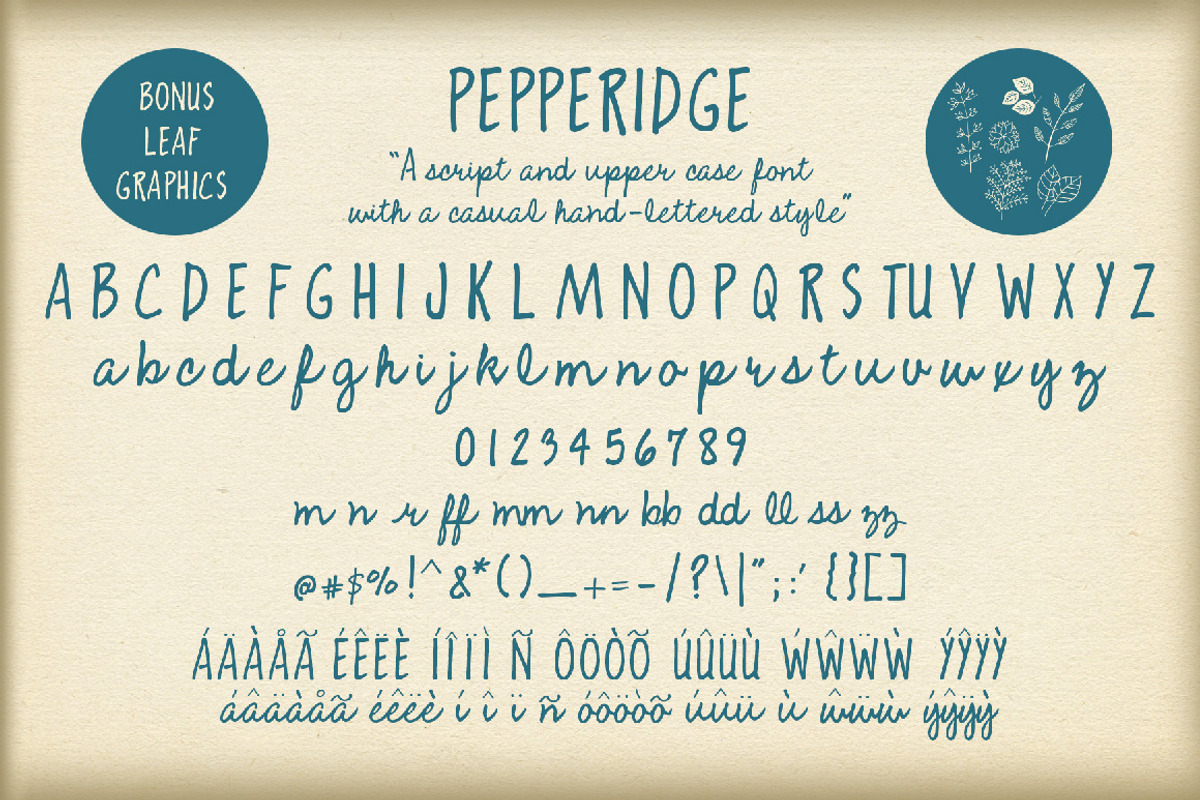 Pepperidge font preview 4