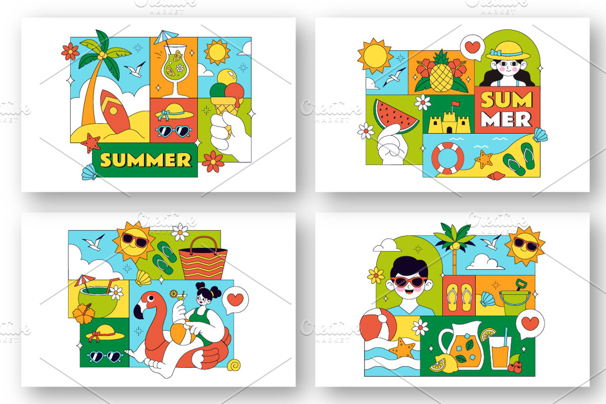 10 Summer Vacation Illustration, a Person Illustration by denayunebgt (Photo 2 of 4)