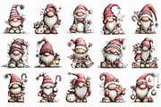 Whimsical Christmas Gnome Clipart, an Illustration by Libby Wishes (Thumbnail 2 of 6)