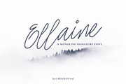 Ellaine Monoline Signature Font, a Script Font by Garisman Std (Thumbnail 1 of 10)