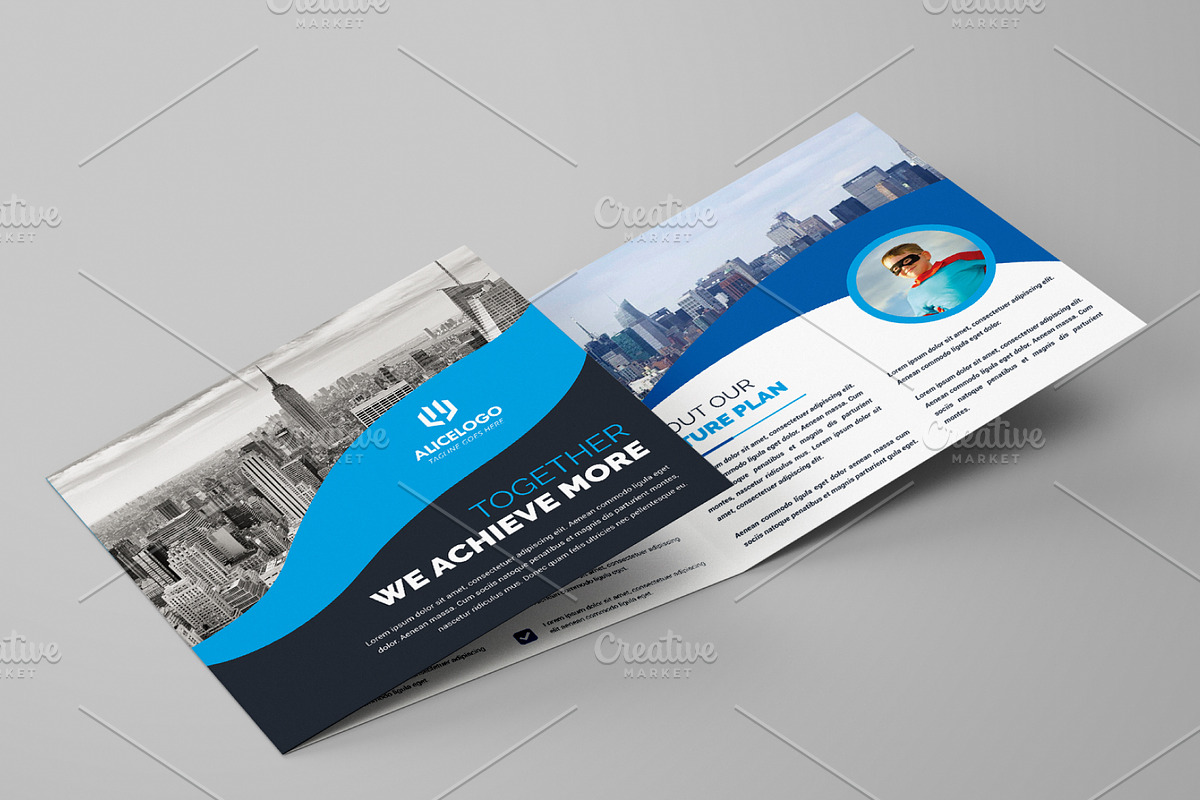Square Trifold Brochure Template, a Brochure Template by Alice_s (Photo 1 of 12)