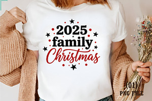 Family Christmas 2025 Shirt Design P, an Illustration by DreamArtGraphic