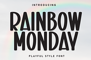 Rainbow Monday | Script Font, a Script Font by Scratchones (Thumbnail 1 of 8)
