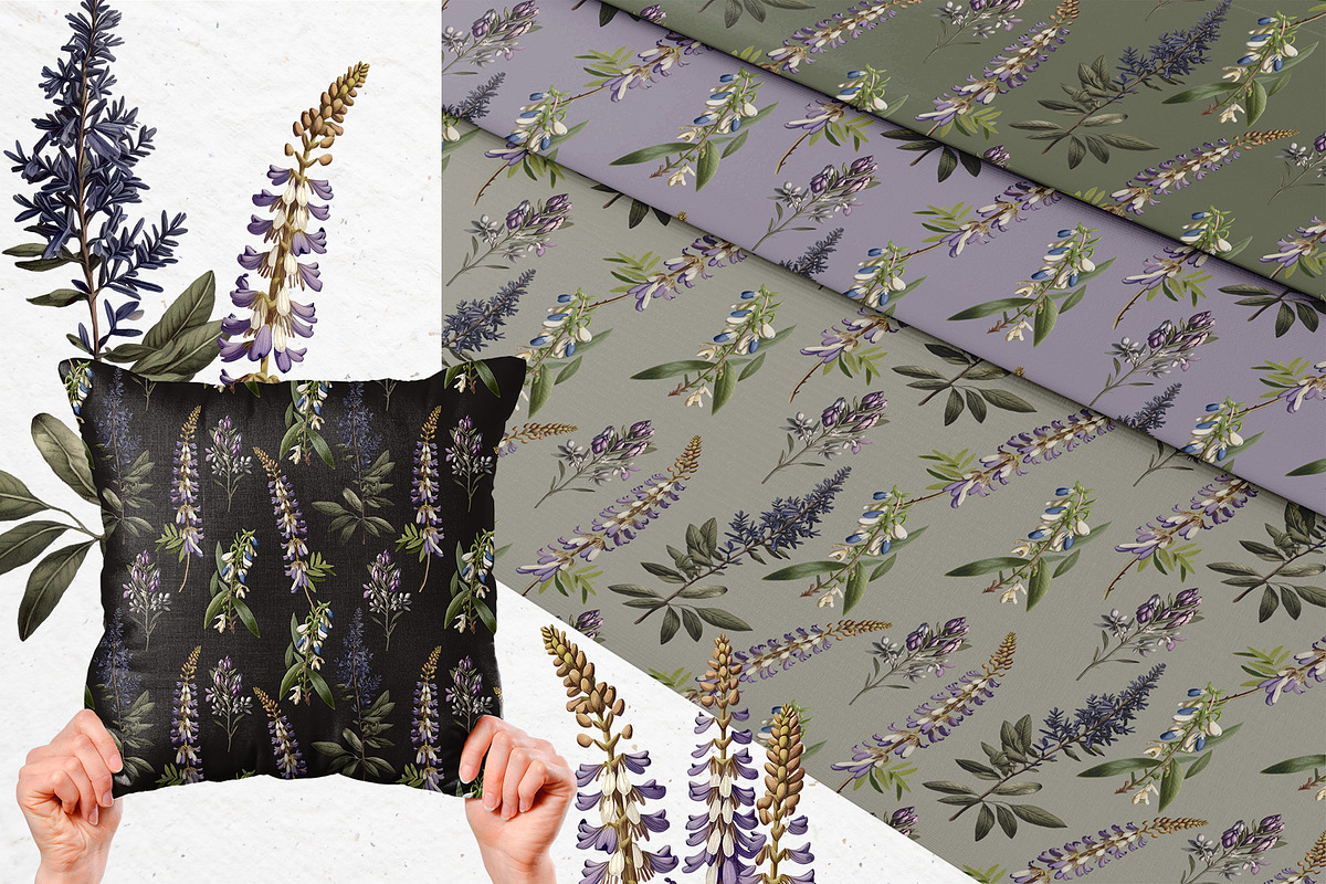 Lupine. Vintage botanical atlas, a Pattern Graphic by Antikva17 (Photo 2 of 12)