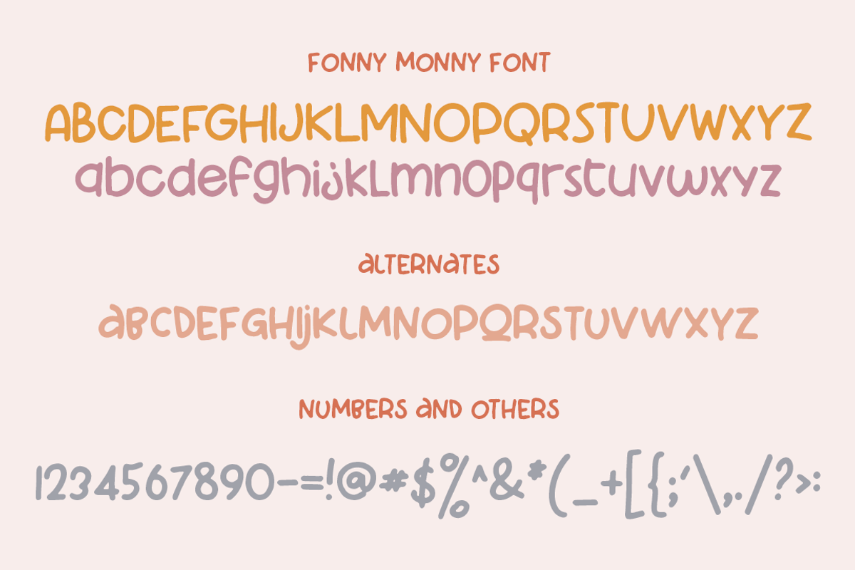 Foony Monny Handwritten cutefont, a Script Font by Alexander Tiunov (Photo 8 of 9)