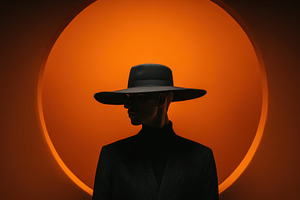 Model in hat at sunset, a Photo by Beautiful things