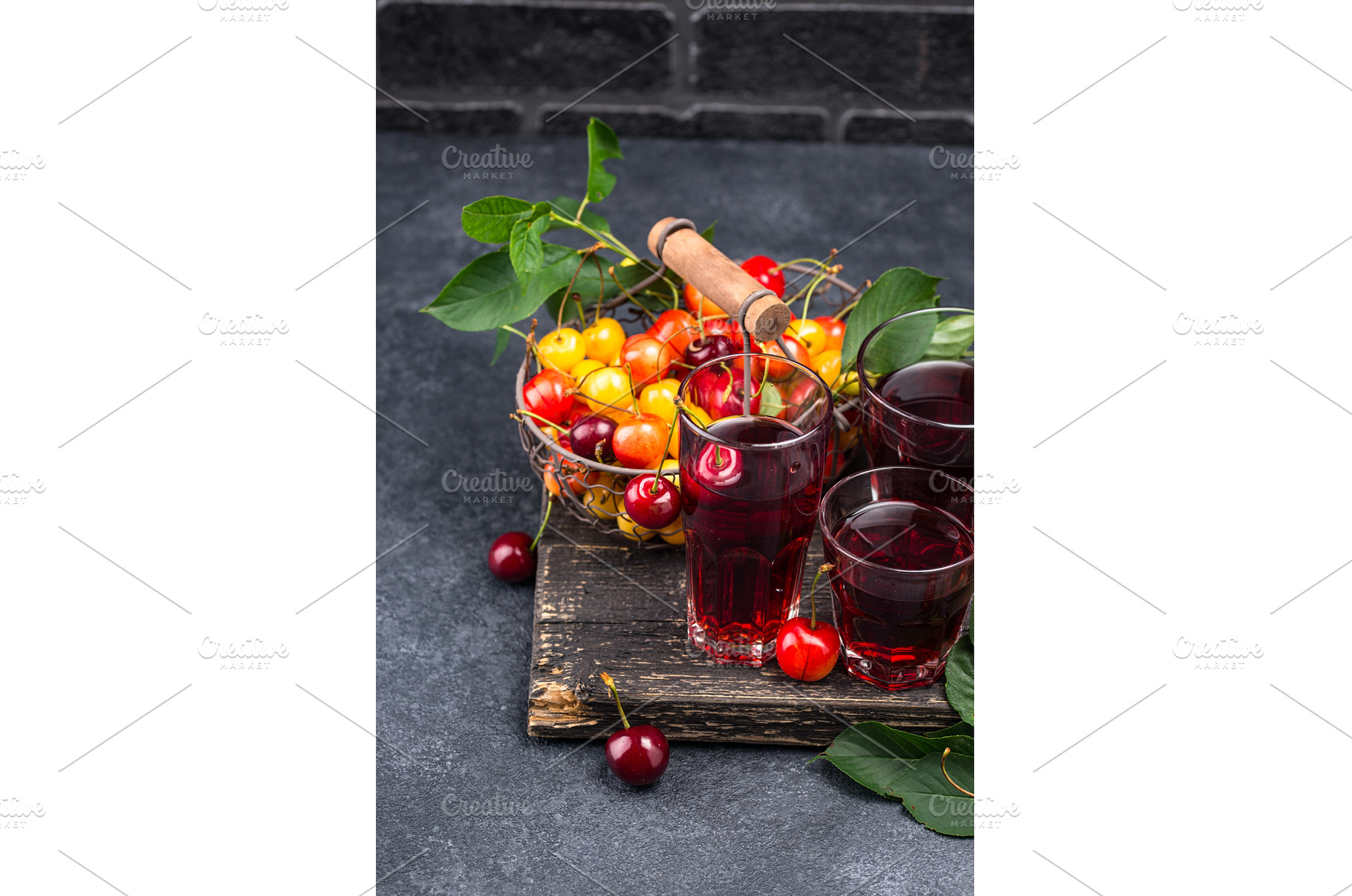 Fresh cherry juice. Summer drink, a Food & Drink Photo by Yulia Furman