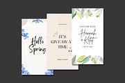 Floral Instagram Quotes Collection, a Social Media Template by Palm Creatives (Thumbnail 6 of 7)