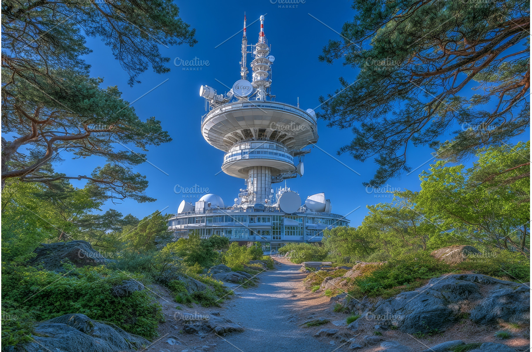 A radio broadcasting tower is, a Nature Photo by ZinetroN