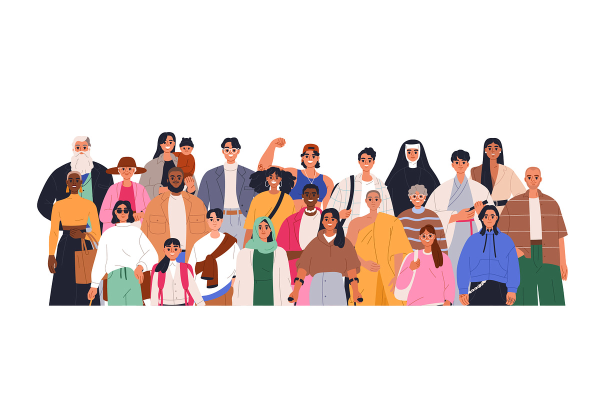 Diverse people group, society, a Person Illustration by Good Studio (Photo 7 of 7)