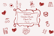 Whimsical Valentine Doodles, a Seasonal Illustration by Anel_S (Thumbnail 1 of 4)