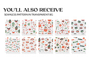 Cute Halloween Sweets Pattern, a Pattern Graphic by CreativeChristiana (Thumbnail 3 of 9)
