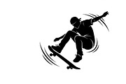 skateboard trick silhouettes showcas, an Illustration by Amazin_art (Thumbnail 18 of 31)