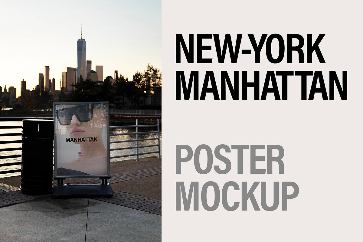 Poster Mockup in Manhattan, New York, an Advertising Mockup by Brandacle Mockups (Photo 3 of 7)