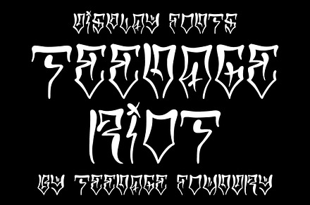 Teenage Riot, a Blackletter Font by TeenageFoundry