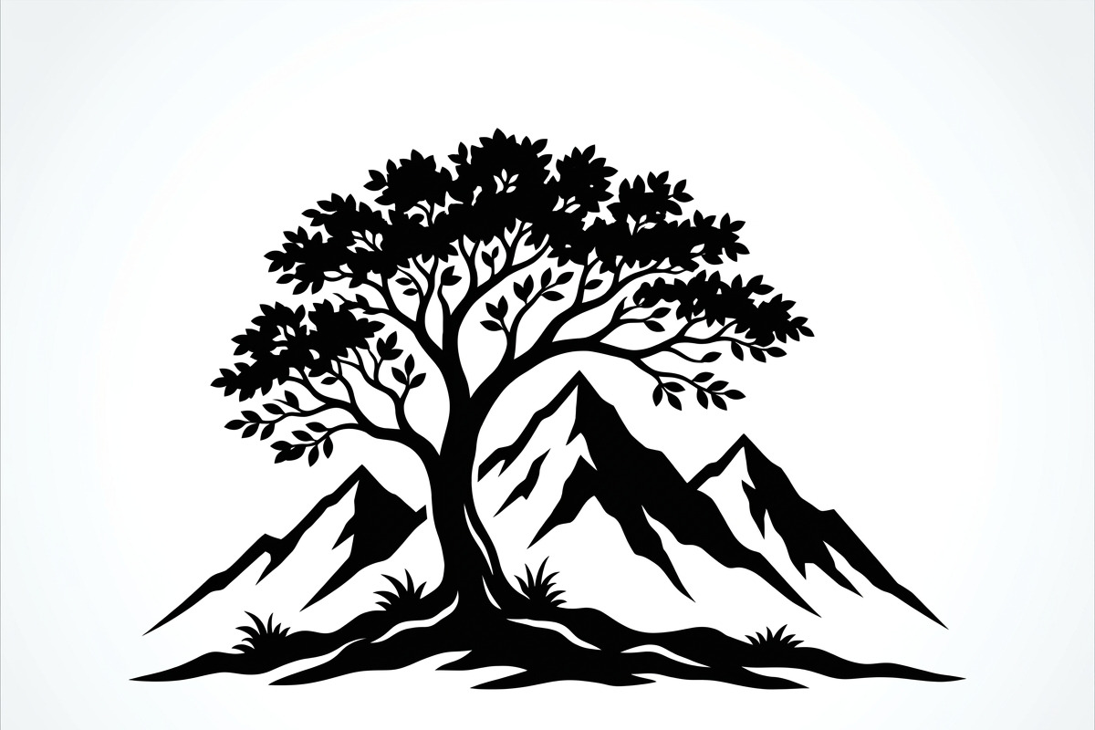 50 Sacred Mountain Tree Silhouette, an Empty State Illustration by Amazin_art (Photo 24 of 37)