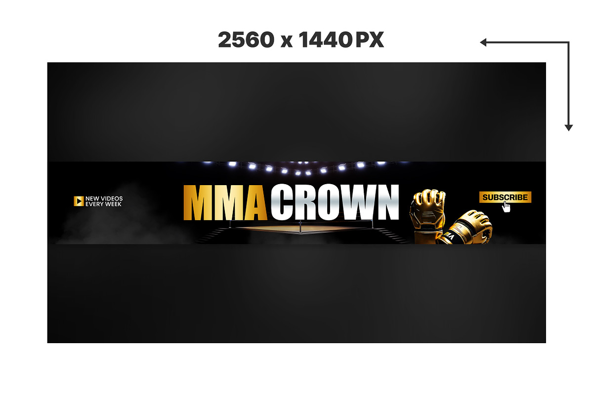 MMA YouTube banner Template, a Social Media Template by Vaughn Studios (Photo 2 of 5)